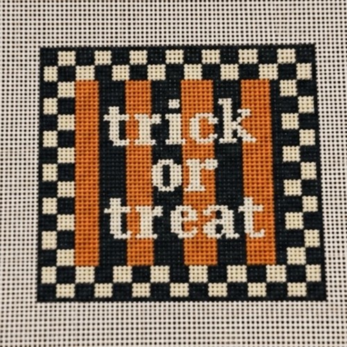 Trick treat needlepoint - trick, or