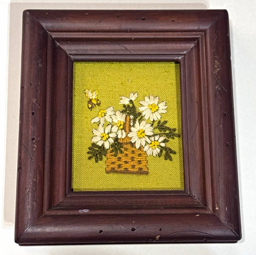 Framed finished needlepoint - framed,