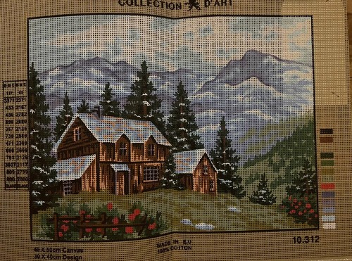 Printed needlepoint tapestry - printed,