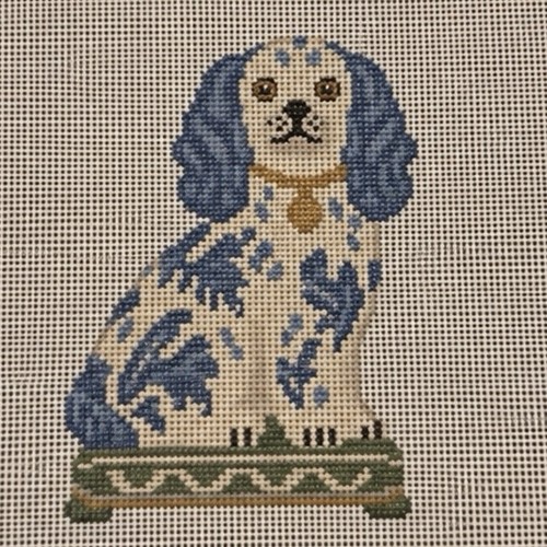Staffordshire dog needlepoint - dog,