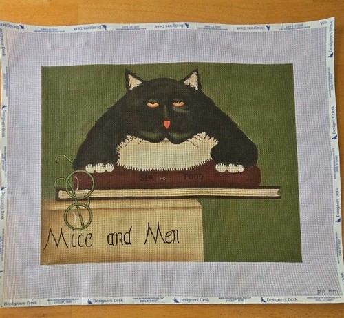 Hand painted needlepoint - painted,