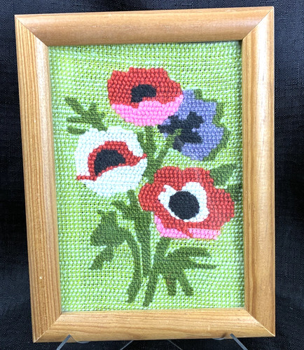 Needlepoint handmade floral - needlepoint,
