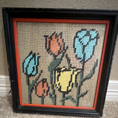 Vintage large needlepoint - large,
