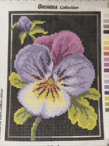 Orchidea printed needlepoint - orchidea,